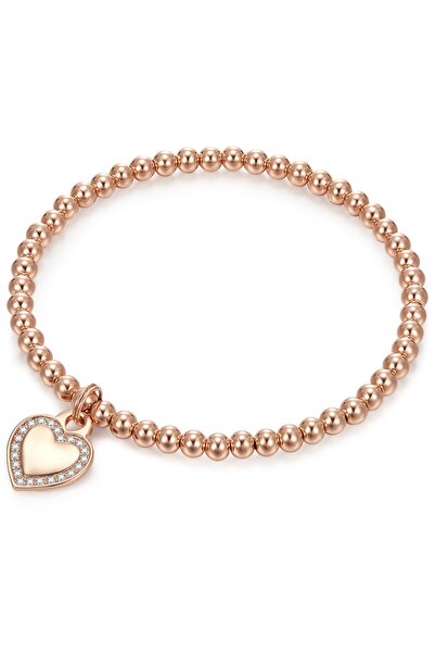 Lulu & Jane Modeschmuckarmband Armband roségold Zirkonia weiß
