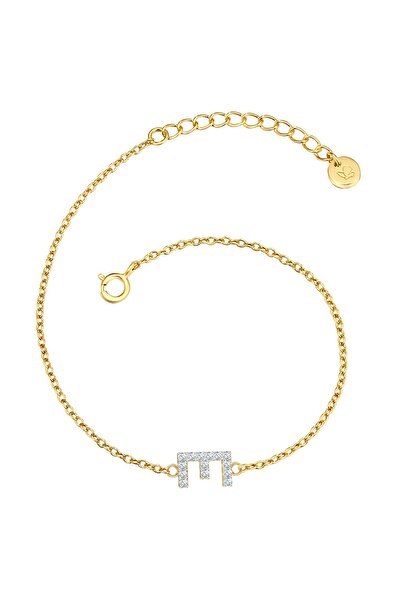 Glanzstücke München Silberarmband Armband Sterling Silber gelbgold Zirkonia weiß