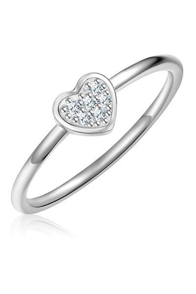 Glanzstücke München Silberring Ring Sterling Silber Zirkonia Weiß