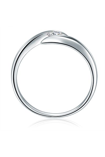 Trilani Silberring Ring Sterling Silber Topas Weiß