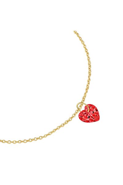 Rafaela Donata Silberarmband Armband Sterling Silber Gelbgold Zirkonia Rot