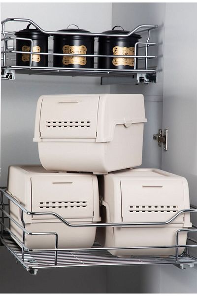Motek Mt-40 S-Box 8 Liter 3-Purpose Organizer Organizer Beige (3*8Liter)