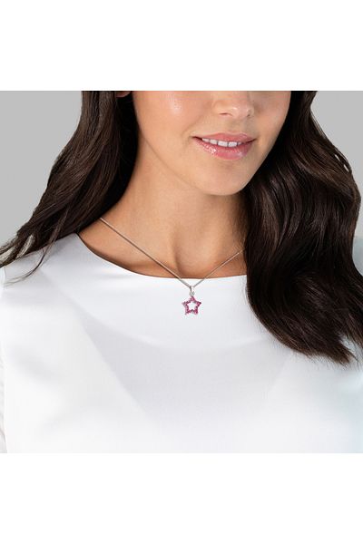 Rafaela Donata Edelsteinhalskette Kette Mit Anhänger Sterling Silber Rubin