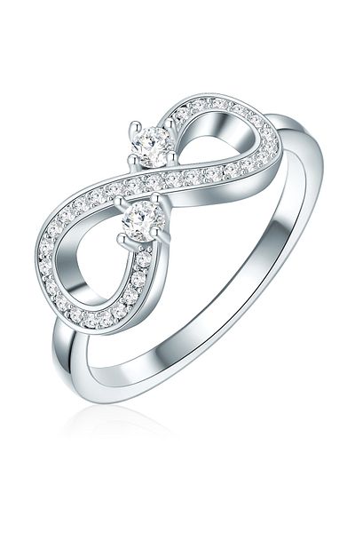 Lulu & Jane Ring Mit Kristallen Von Swarovski® Ring Verziert Mit Kristallen Von Swarovski® Weiß