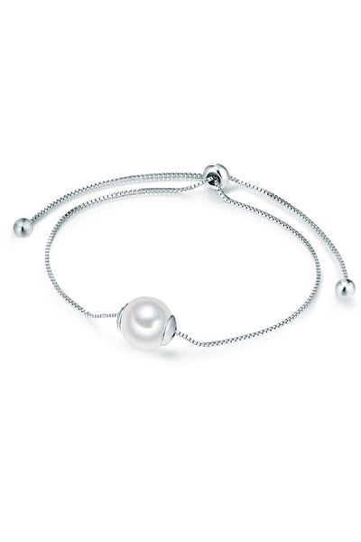 Lulu & Jane Perlenarmband Armband Muschelkernperle weiß