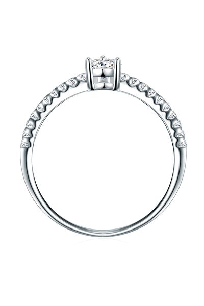 Trilani Silberring Ring Sterling Silber Zirkonia Weiß