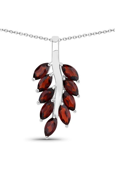 Rafaela Donata Edelsteinhalskette Kette Mit Anhänger Sterling Silber Granat