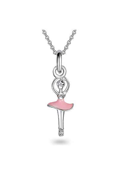 Rafaela Donata Silberhalskette Kette ve Anhänger Sterling Silber Emaille rosa