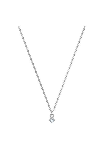 Glanzstücke München Silberhalskette Kette Mit Anhänger Sterling Silber Topas Weiß