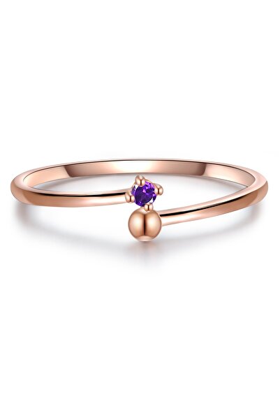 Glanzstücke München Silberring Ring Sterling Silber roségold Amethyst