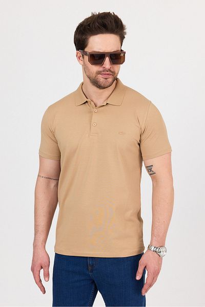hateko Regular Fit Combed Cotton Flexible Polo Neck T-Shirt