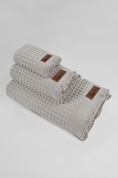 Stylish Home SET OF 3 COTTON WAFFLE TOWELS (30x50,50x90,70x140)