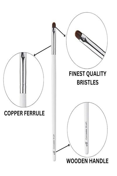 ELF e.l.f. Essential Concealer Brush – Precision Blending Tool for Flawless Coverage