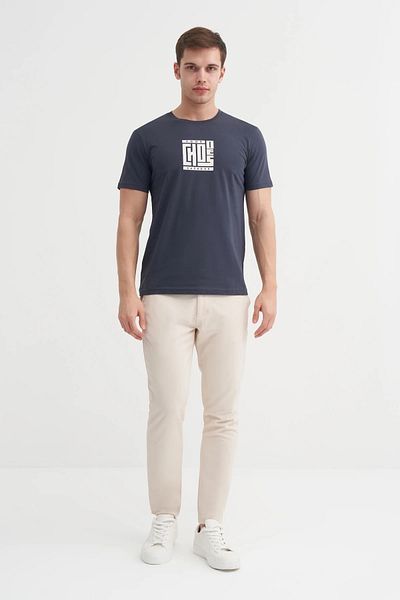 Cazador Ανδρικό μπλουζάκι Crew Neck Anthracite 4165
