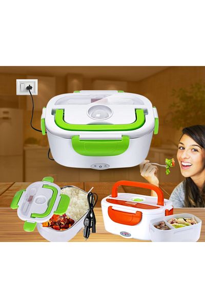 MACON Electric Lunch Box – Portable Food Warmer, 40W, Multi-Color, Leakproof & Compact Design