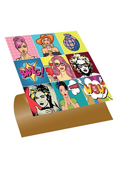 TİNK Kendinden Yapışkanlı Karma Pop Art Desenli Pvc Karo 30x30 Cm (33 Adet) 3m2