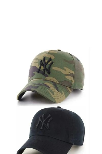 w white stars sports & wear Αθλητικό καπέλο Unisex Σετ 2 τεμαχίων με ρυθμιζόμενο καπέλο ομάδας Velcro στην πλάτη White Stars