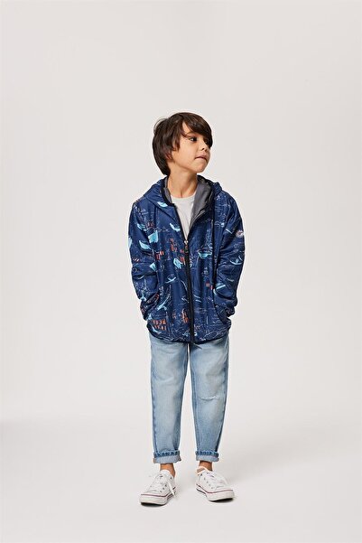 Lee Cooper معطف واق من المطر للأولاد من Sail باللون الأزرق