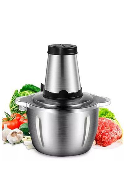 COOYA 2 litres Meat grinder,3 speed modes Stainless steel bowl,4 double blades,for vegetables and meat.