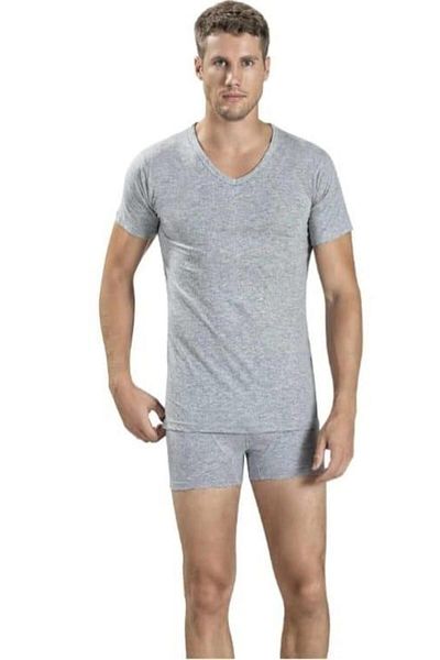 Jiber 112 Men's V-Neck Half Sleeve Undershirt 3 Pieces