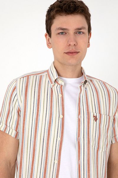 U.S. Polo Assn. Men's Red Short Sleeve Shirt 50300196-Vr030
