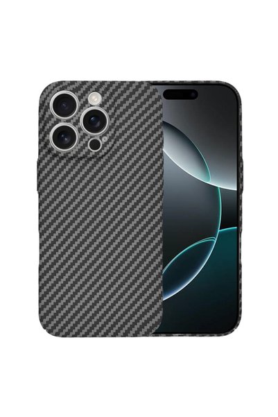 SKYDDAR INNOVATION Husă pentru iPhone 16 Pro, textură de carbon, Carbonite Fi...