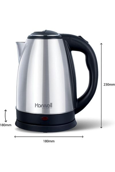 HARWELL Electric Kettle, 1.8L Stainless Steel, 1500W, 360° Swivel Base, Auto Shut-off,HK1001