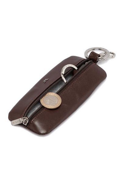 Tergan Brown Genuine Leather Unisex Keychain - S1An 00000192 -B07