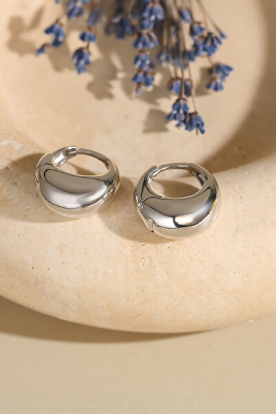 Gümüş Vadisi Kadın 925 Ayar Oval Küpe