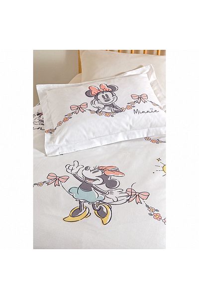 Özdilek Özdilek Minnie Bowties Licensed Disney Ranforce Baby Bedding Set