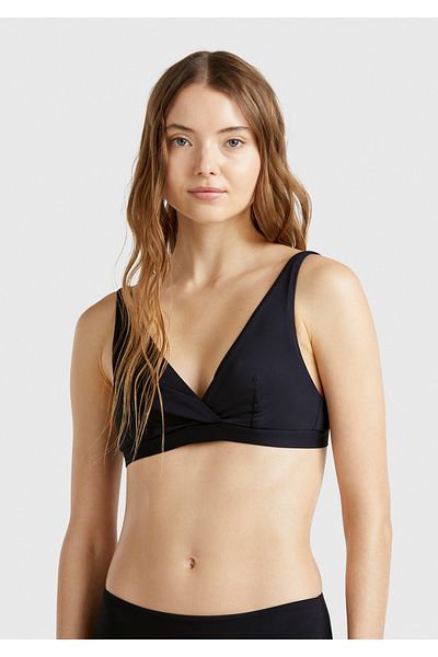 United Colors of Benetton Women's Black Back Tie Bikini Top