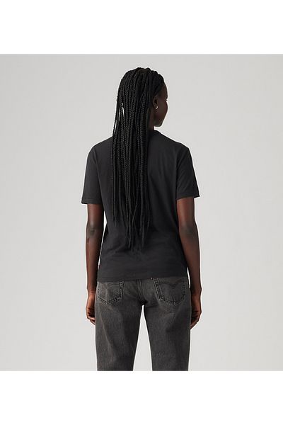 Levi's Black Graphic Iconic Tee T-Shirt For Women