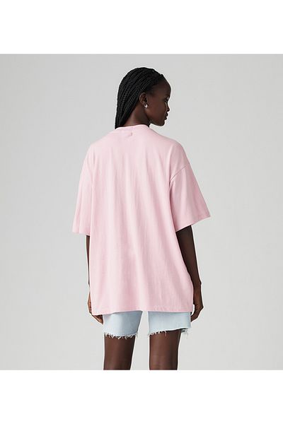 Levi's Yellow Graphic Short Stack Tee T-Shirt For Women