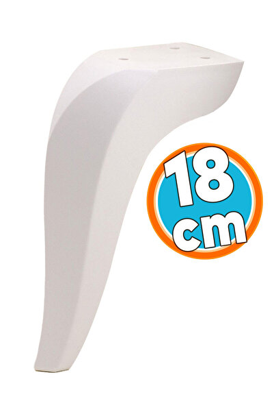 NZB Mobilya Kanepe Tv Ünitesi Koltuk Ayağı 18 Cm Beyaz Konsol Ayakları