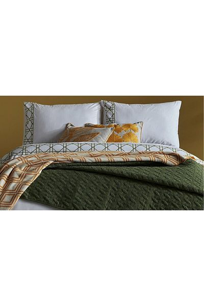 Bellona Angel Double Embroidered Bedding Set, White