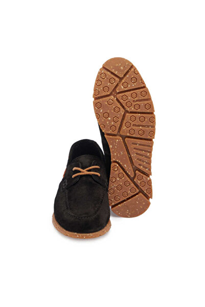 Tergan Siyah Hakiki Süet Deri Erkek Casual Ayakkabı - E24I1AY56587-A01