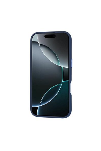 SKYDDAR INNOVATION Carcasă pentru iPhone 16 Pro, Halofrost Magsafe, antișoc, set de autocolante, albastru marin