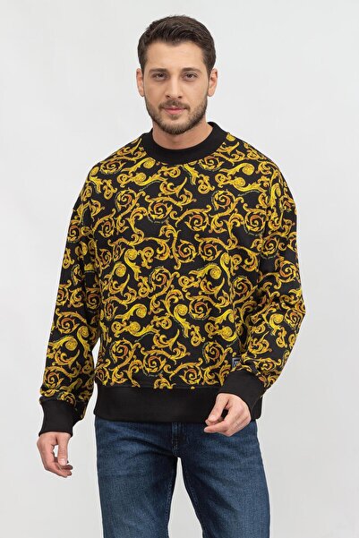 VERSACE JEANS COUTURE Erkek Bisiklet Yaka Sweatshirt