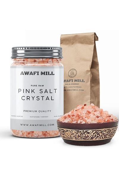 AWAFI MILL Pink salt crystal | Sendha Namak - Bottle of 100 gram / 3.5 Oz