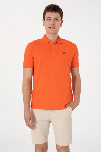 U.S. Polo Assn. Men's Regular Fit Polo Neck Pomegranate Flower Basic T-Shirt 50306007-Vr039