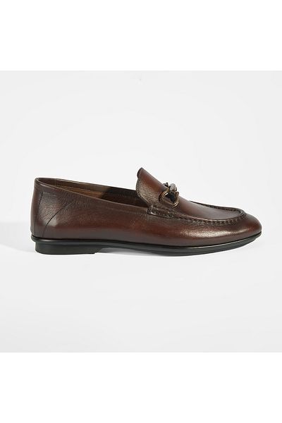 Desa Men's Brown Slip-On Leather Loafer