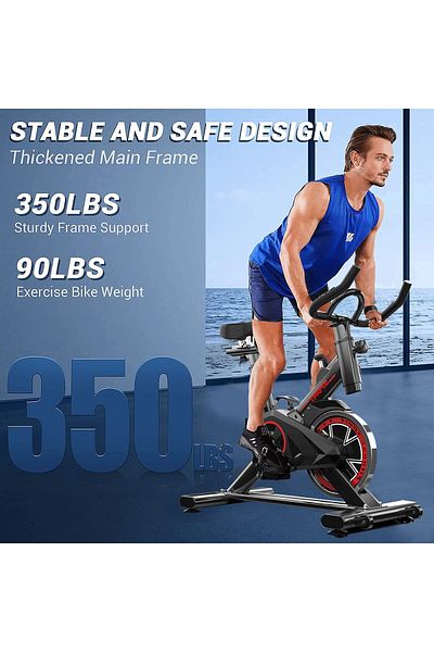 Rovyfota Exercise Bike Resistance Indoor Cycling Bike for Home Belt Drive Indoor Exercise Bike