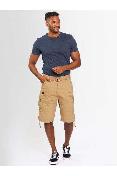 Alessandro Salvarini A. Salvarini Herren Designer Cargo Shorts Cargoshorts Kurze Hose Gürtel As133