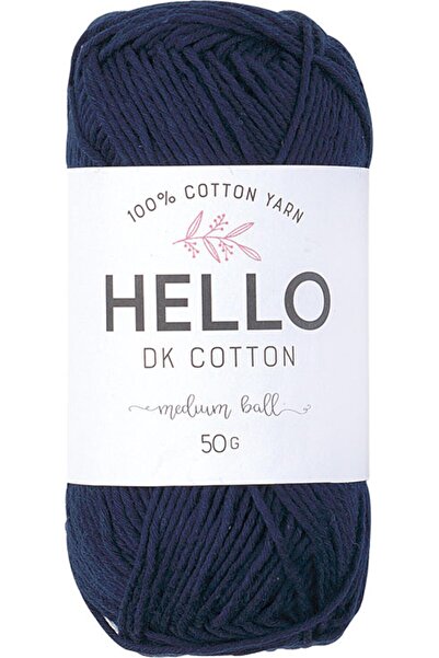 Hello خيوط تريكو قطن DK 50 جرام رقم:153