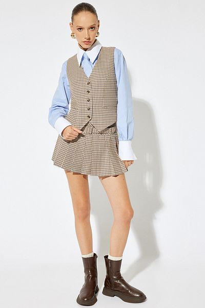 Koton Women / Girls Brown Vest (Model Code: 5Wak20017Pw5D1)