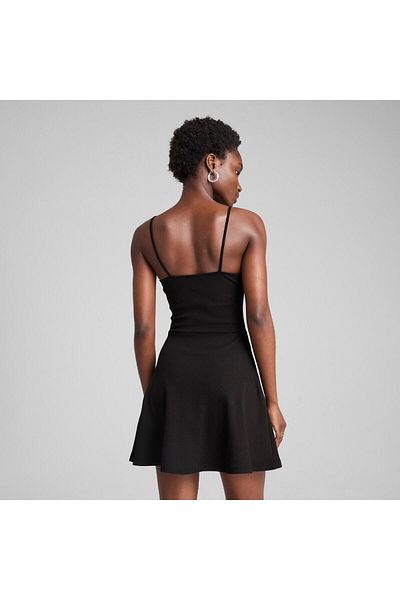 Puma Dress Puma Wardrobe Ess Ribbed Flared Short Dress P, Black, Women
