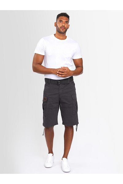 Alessandro Salvarini A. Salvarini Herren Designer Cargo Shorts Cargoshorts Kurze Hose Gürtel As133