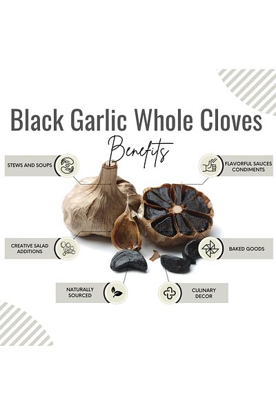 AWAFI MILL Black Garlic | Allium nigrum Whole - Bottle of 100 gram / 3.5 Oz