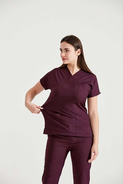 DEMOTEKS Costum medical Grena Elastane, pentru femei - Classic Flex