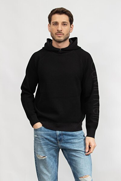 Calvin Klein Erkek Siyah Sweatshirt - Şık Pullover Tasarım